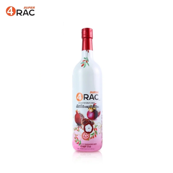 Super4Rac น้ำมังคุดสกัดเข้มข้น สารต้านอนุมูลอิสระ แพ็ค 2 ขวด(ขนาด 750 ml/ขวด)